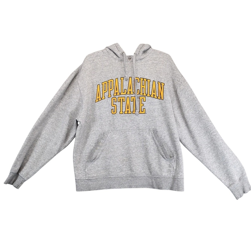 Vtg Gear For Sports Appalachian State Hoodie Mens L Gray Pocket App Mountaineers